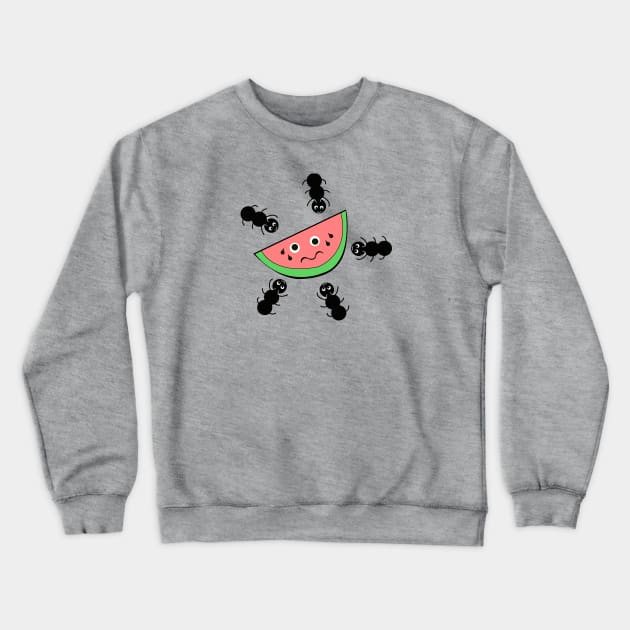 Watermelon Crawl Crewneck Sweatshirt by traditionation